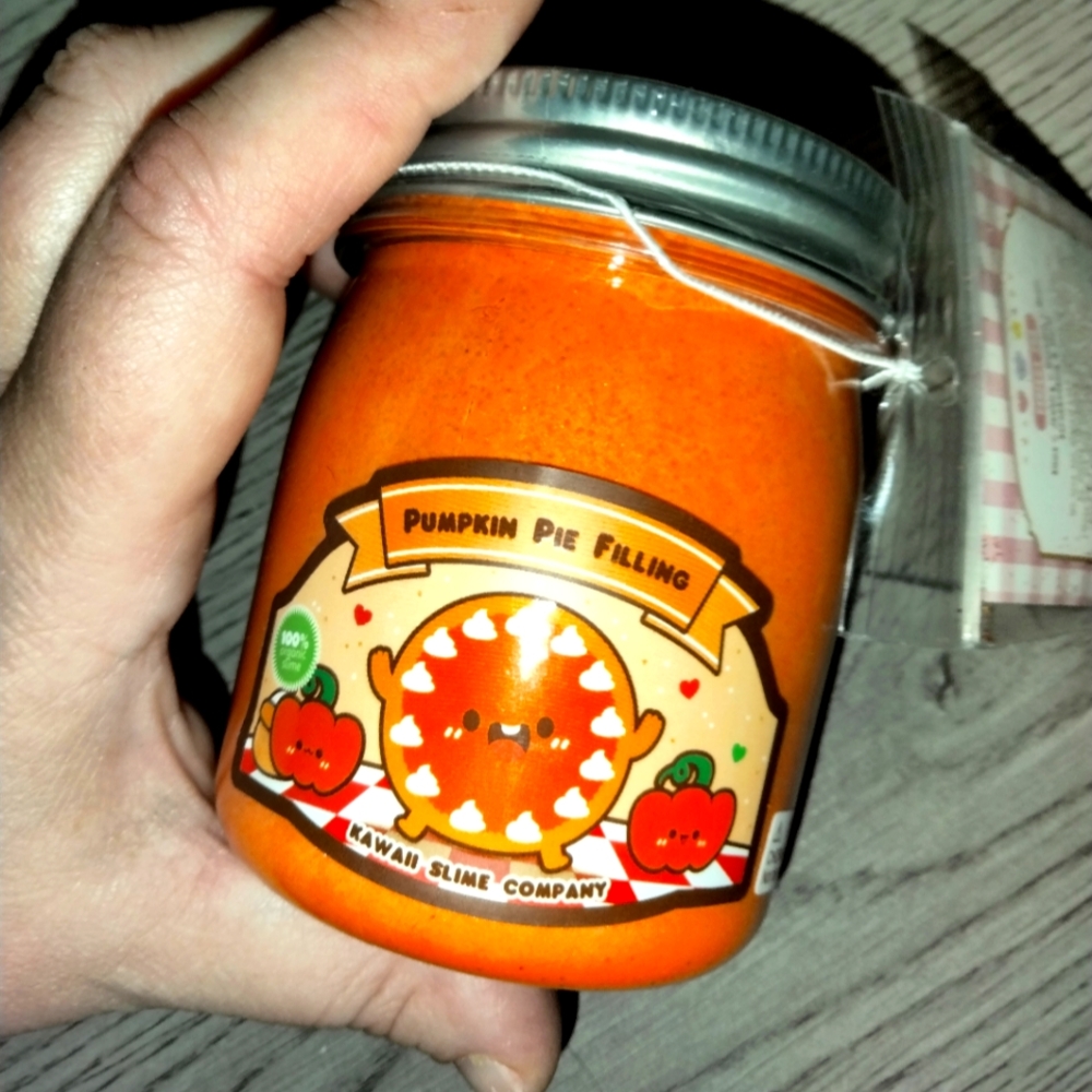 Kawaii Slime Company Pumpkin Pie Filling Slime New with charms